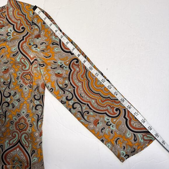 J.Crew Collection Jules Silk Fall Dress Italian Paisley Shift Size 4 - Picture 12 of 13